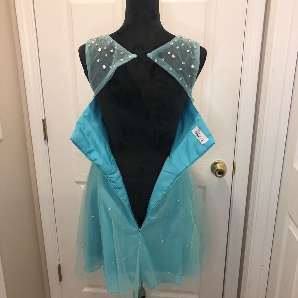 Baby Online Dress mini blue jeweled rhinestone prom homecoming dress - Picture 14 of 16